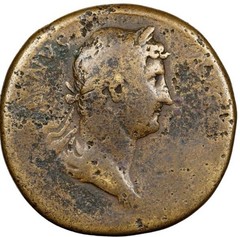 Hadrian 117-138 AD, Roman Empire AE Sestertius Ancient Rome Bronze Coin, NGC VG