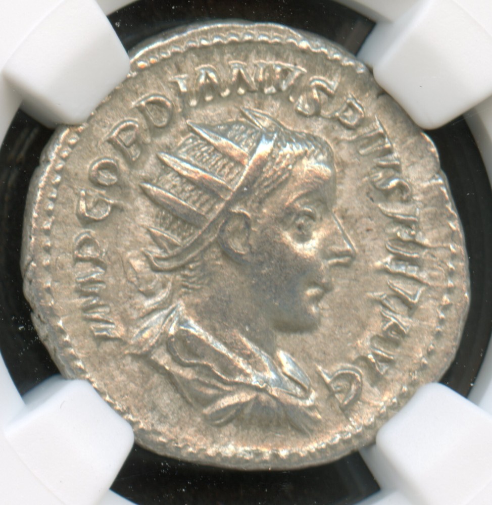 NGC – Roman Imperial – AR Double-Denarius – 238-244 AD – Gordian III – AU