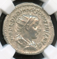 NGC – Roman Imperial – AR Double-Denarius – 238-244 AD – Gordian III – AU