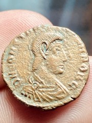 Constantius Gallus AE Follis Siscia AD 350-351, VICTORIA AVGVSTORVM, VERY RARE!!