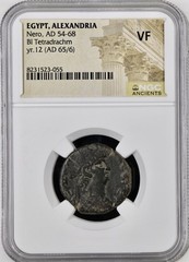Emperor Nero Alexandria Egypt under Roman Rule Tetradrachm 54-68AD NGC Graded VF
