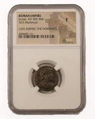 NGC ( F ) Roman AE of Jovian (AD 363 -364) FINE NGC Ancients Certified
