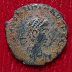 Ancient Roman Empire Coin VALENTINIAN II Victory With Trophy Dragging Captive