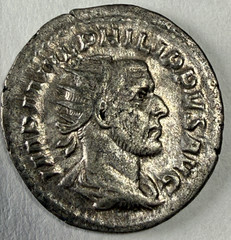 Philip I Antoninianus Roman Empire AD 244 -249 Very Sharp Protrait/LIBERALITAS