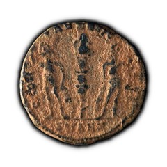 ROME. 335, Æ Follis – Constantius II, GLORIA EXERCITVS, Antioch, SMANZ, Caesar