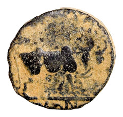 Petra Elagabalus AE21, Founder Plough Scene. Authentic Ancient Coin