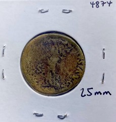 Ancient Roman Coin 117AD-138AD Emperor Hadrian Genuine Coin As Rome 25 mm