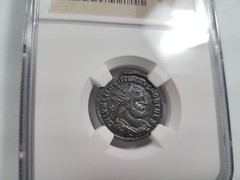 Galerius Roman Empire Tetrarchy Nummus NGC AU Coinage Reform Radiate Concordia
