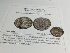Roman Silver Coin, Julia Maesa Denarius (218-220 AD) Rome Denario Roma RIC:268