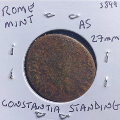 41-50AD Emperor Claudius Rome Mint Constantiae Standing Ancient Rare Roman Coin