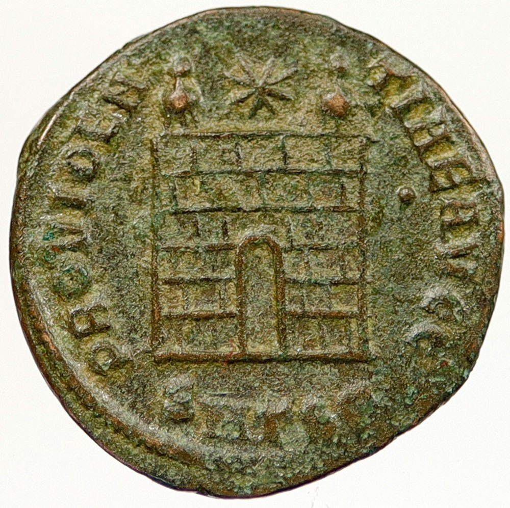 CONSTANTINE I the GREAT Authentic Ancient MILITARY CAMP GATE Roman Coin i121503