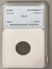 Roman Emperor Tetricus I 270-273AD, Beautiful Choice Unc, Bronze Anton