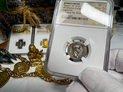 ROMAN EMPIRE TIBERIUS “3rd of 12 CAESARS” DENARIUS “JESUS PENNY” NGC XF