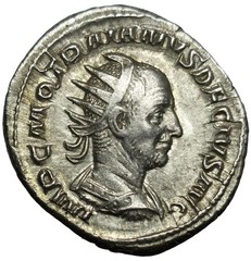 TRAJAN DECIUS AR Antoninianus ROME Mint 249-251 AD, DACIA Handsome Extra Fine