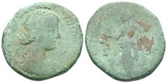 Roman Bronze Sestertius – Rome 147-175 AD – Faustina Junior