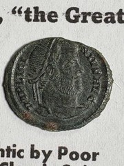 Hi-Grade Constantine “The Great” 306-337 AE 18mm Wreath Vot XX/Arelate COA CB109