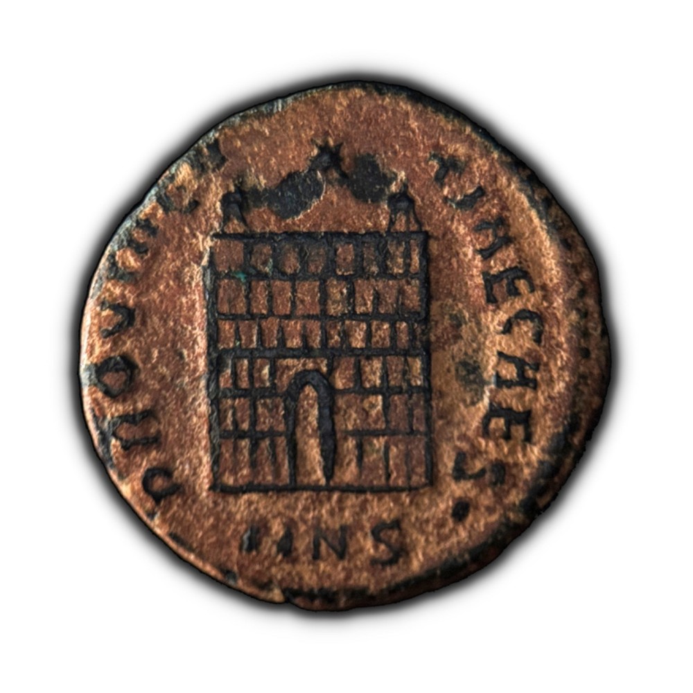 NICOMEDIA. 326, Æ Follis – Constantius II, PROVIDENTIAE CAES, MNϚ, Stigma