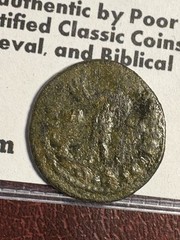Scarce! Constantine 1, The Great! 307-337AD Sun God Sol Rev. 20mm AE Follis CB31