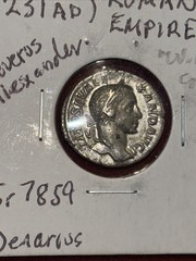 Roman Empire Severus Alexander Silver Denarius 222-235 AD Ancient Roman Coin