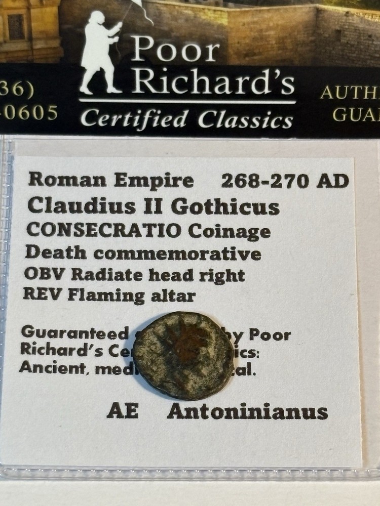 Claudius II Gothicus 268-270 AE Antoninianus. Death Commemorative. CR75