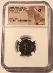 Roman Empire – Alexandria Egypt Aurelian AD 270-275 BI Tetradrachm XF NGC