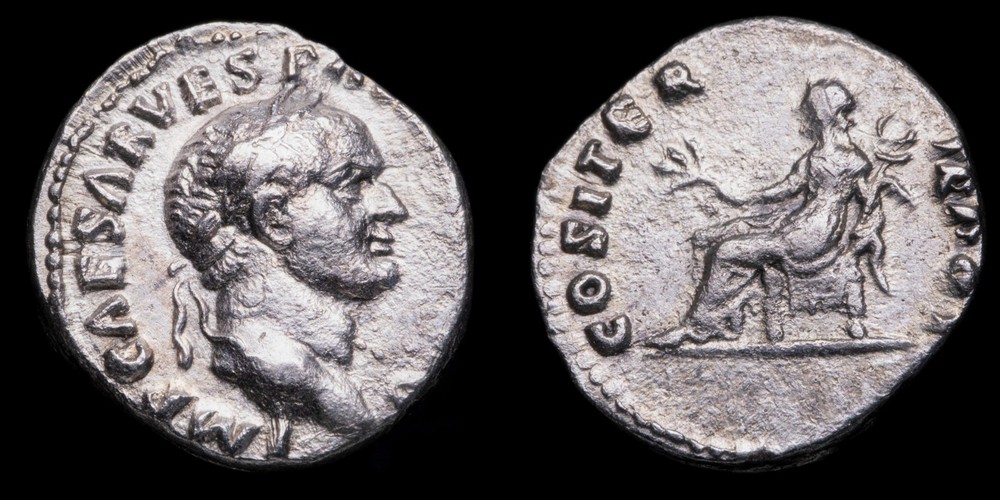 Vespasian Denarius – COSITER TR POT – 17 mm / 3,12 gr.