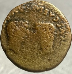 Emperor Tiberius 14-37AD Drusus and Germanicus Facing Ancient As Rare Roman Coin