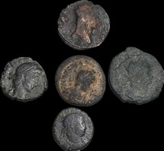Lot Of 5 Roman Empire Coins 300-500 AD