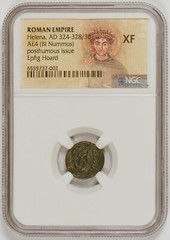 Roman Empire AD 324-328/30 AE4 BI Nummus Ancient Coin for Helena, NGC Graded XF