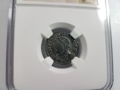 Constantine II Roman Empire Nummus NGC AU Camp Gate Castle Keep Ancient Caesar