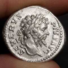 Emperor Septimius Severus Denarius XF Ancient Rome Silver Coin 202AD Captives