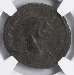NGC AU Aurelian 270-275 AD Roman Empire BI Double Denarius Coin, RARE HIGH GRADE