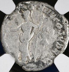 Ancient Roman Silver Denarius Emperor Commodus NGC Genuine Coin 177-192AD