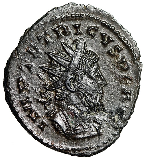 Tetricus I Antoninianus “Hilaritas, Palm Frond” Extremely Fine