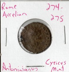 Coin Rome (Aurelian) 274-275, Cyzicus mint