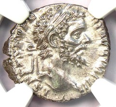 Septimius Severus AR Denarius Silver Coin 193-211 AD – Certified NGC MS (UNC)