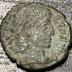 Roman Imperial Æ Nummius og Emperor Constans 337-350 AD Nice portrait Rev VOT/XX