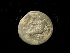 SABINA, wife of HADRIAN. Died 137. MYSIA. ATTAEA. AE 21. Mountain god reclining.