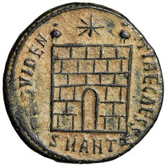Crispus as Caesar “Left Portrait & Campgate” Antioch Extremely Fine