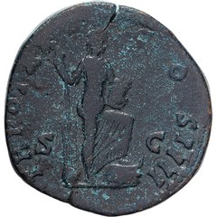 [#981715] Roman Empire, Antoninus Pius, Sestertius, 156-157, Rome, Bronze, VF