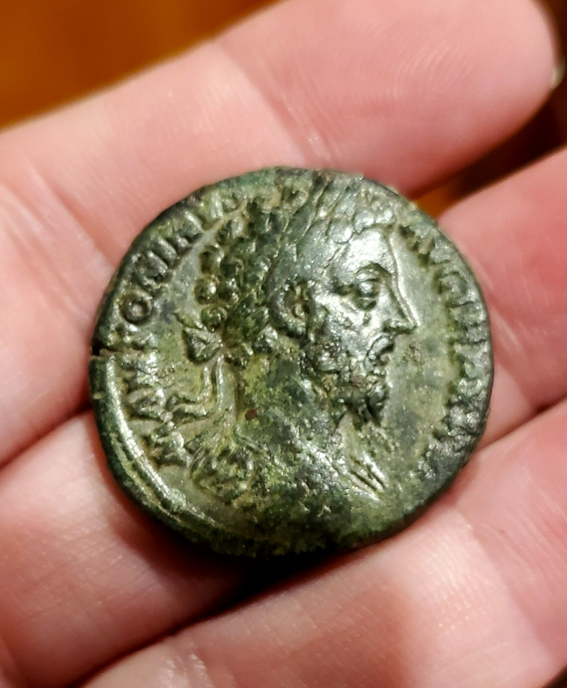 ROMAN EMPIRE MARCUS AURELIUS BRONZE SESTERTIUS 161-80AD ~ EXCELLENT PORTRAIT