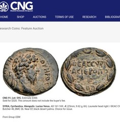 Roman Lucius Verus Imperial Cyrrhestica Hierapolis AD 161-169 Æ Bust Facing Left
