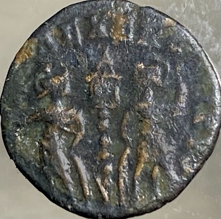 Constantine The Great Roman Coin 330-336AD 2 Soldiers Gloria Exercitas Genuine