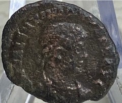 Ancient Roman Coin 383-392 AD Valentinianus II Valentinian Votive Wreath Legend