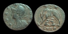 She Wolf Twins URBS Goddess Roma Constantine The Great Commemorative Roman Coin