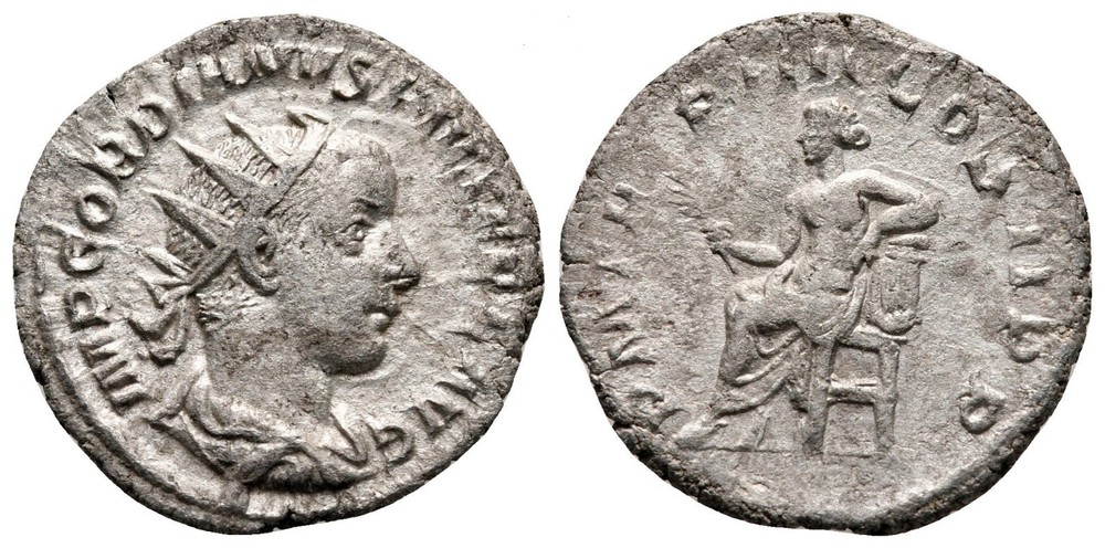SC Roma Gordiano III. Antoniano, 240 AD, Rome. Silver coin 3.41 g