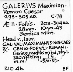 Roman Empire Galerius AD 305-314 BI Nummus Issues as Caesar Serdica NGC XF