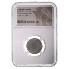 Authentic Roman Silver Coin of Saloninus – NGC (F) Graded Beauty!