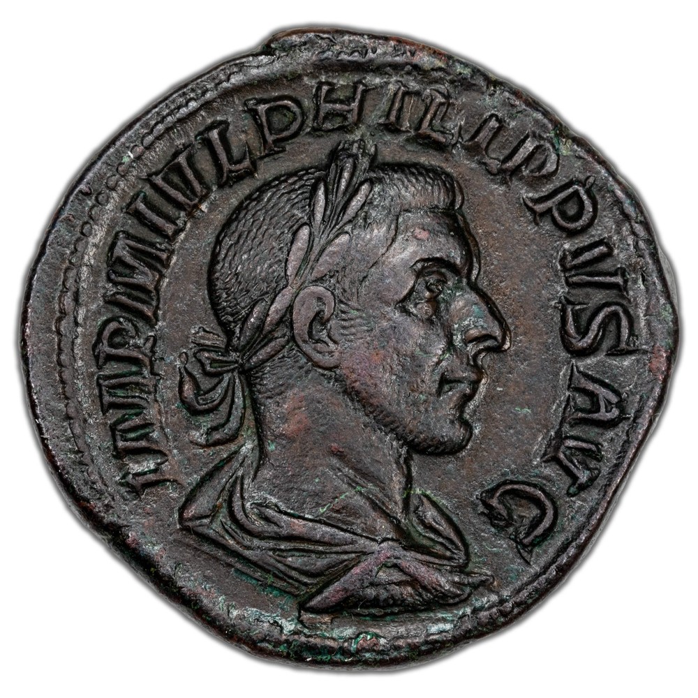 Ancient Rome AD 244 Philip I AE Sestertius Coin RIC #187a Cohen #206 19.93g