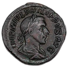 Ancient Rome AD 244 Philip I AE Sestertius Coin RIC #187a Cohen #206 19.93g